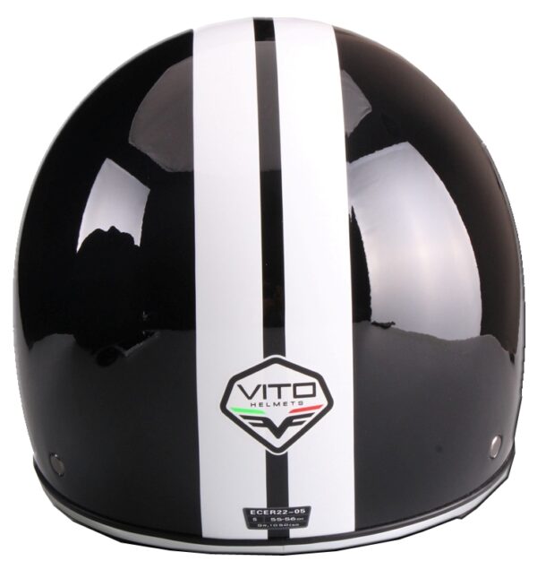 Vito Special helm glanzend zwart - achterkant