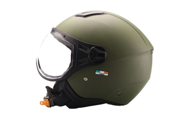 Vito Moda Jet helm legergroen - zijkant