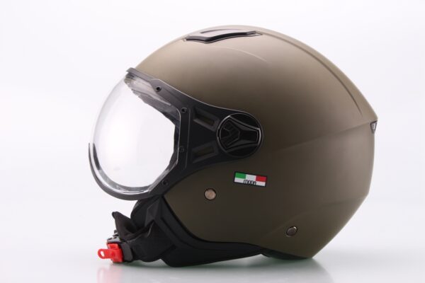 Vito Moda Jet helm legergroen - zijkant