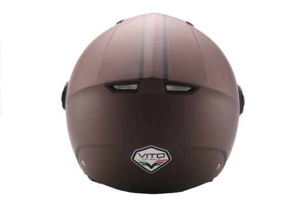 Vito Moda Jet helm mat bruin - achterkant