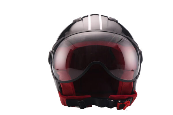 Vito Moda Jet helm glanzend zwart - voorkant
