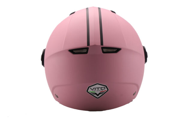 Vito Moda Jet helm mat roze - achterkant