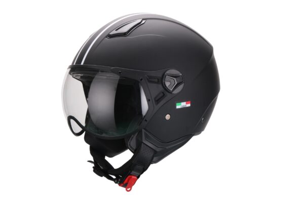 Vito Moda Jet helm mat zwart - zijkant