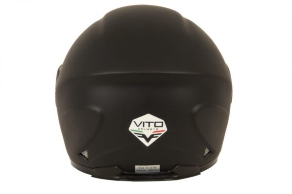 Vito Grande full face big size motorhelm mat zwart - achterkant